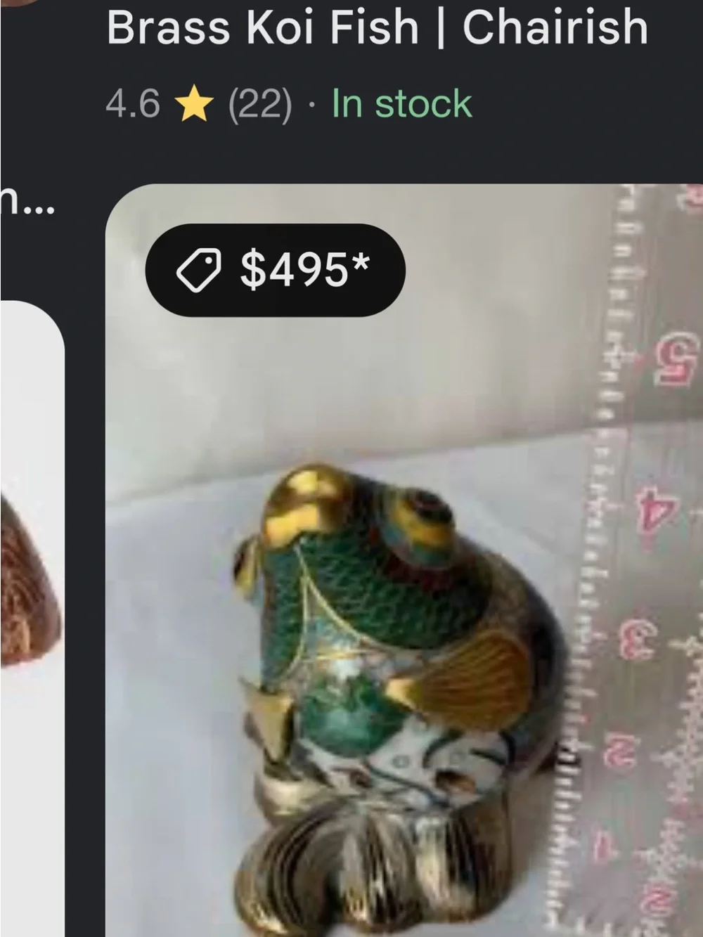 Gorgeous Vintage Cloisonne Seal Fish Figurine Hard to Find